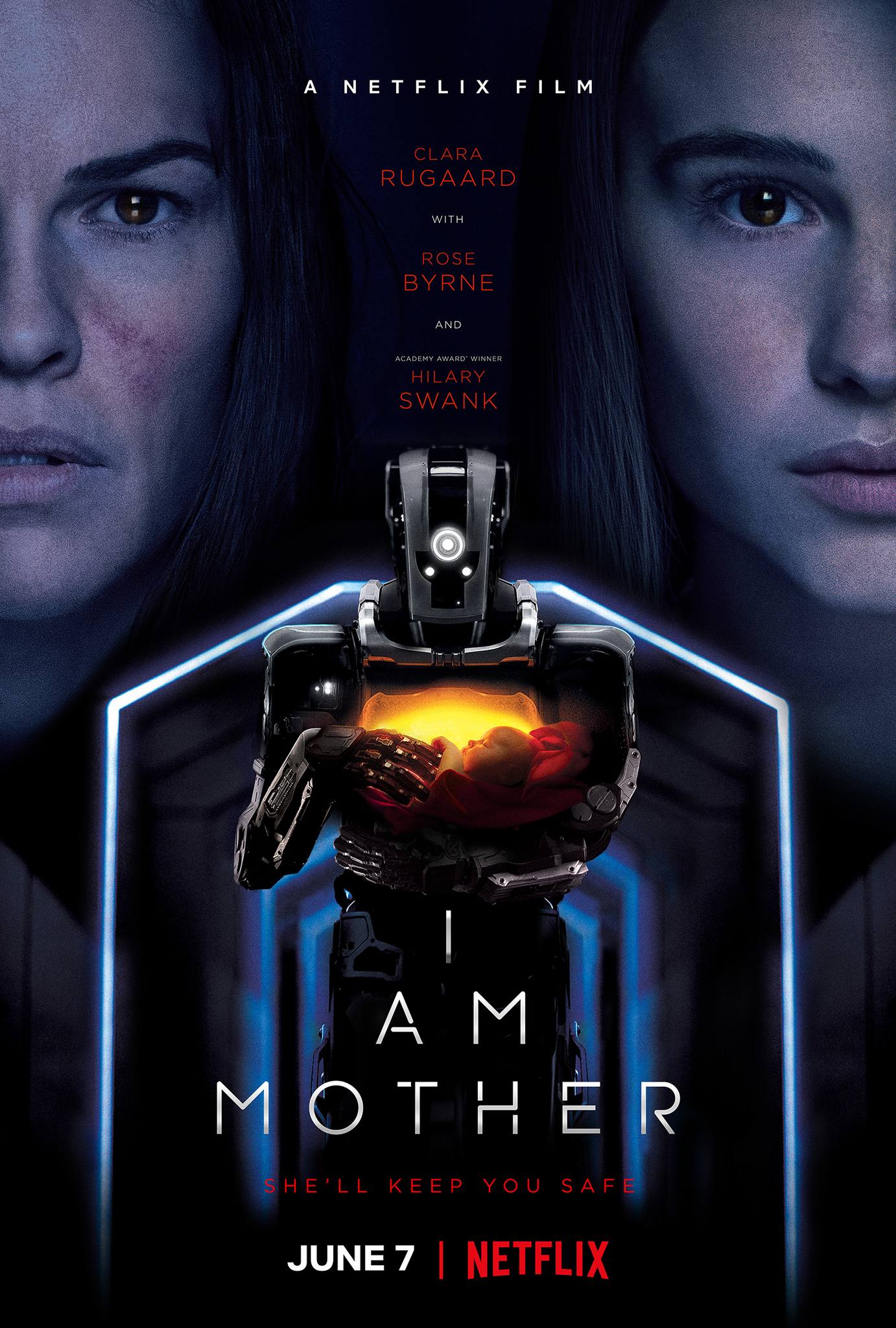 دانلود فیلم من مادر هستم I Am Mother 2019 با دوبله و زیرنویس فارسی